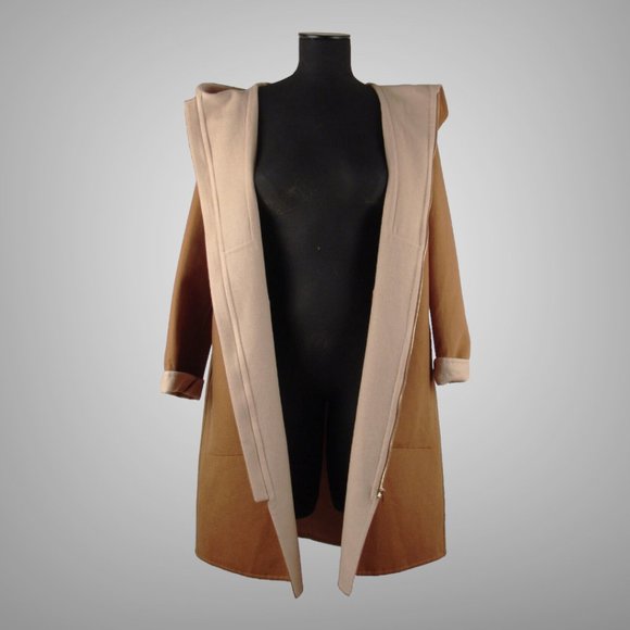 NEW Authentic HERMES Hooded Coat Jacket Zippered EU 34 Manteau Trois-Quarts - Picture 2 of 16